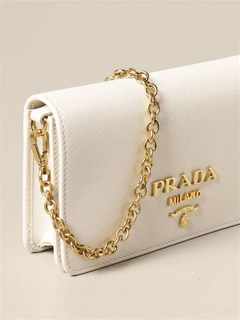 white prada chain bag|Prada outlet shoulder bags.